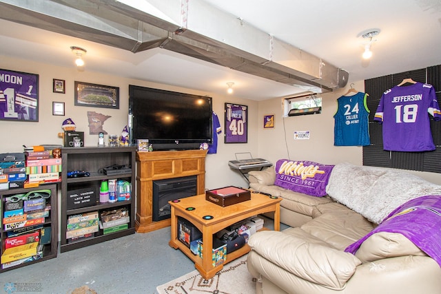 419 18th St S, Moorhead, MN 56560 - living area with concrete floors