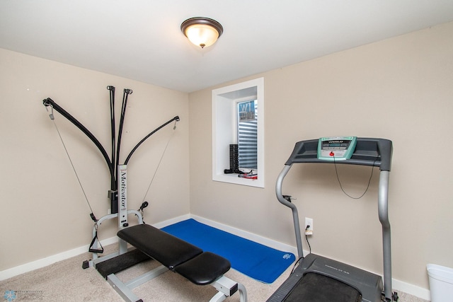 419 18th St S, Moorhead, MN 56560 - workout area with baseboards and carpet flooring
