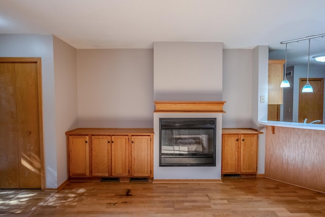 1865 Donegal Dr Unit 3, Woodbury, MN 55125 - unfurnished living room featuring light wood-type flooring and a glass covered fireplace