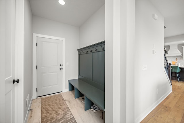 4805 Comstock Ln N, Plymouth, MN 55446 - mudroom with light wood-style flooring and recessed lighting