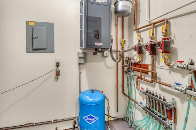 53245 Sunrise Ln, Park Rapids, MN 56470 - utility room with electric panel and water heater