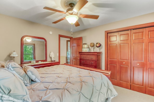 53245 Sunrise Ln, Park Rapids, MN 56470 - bedroom with a closet and ceiling fan