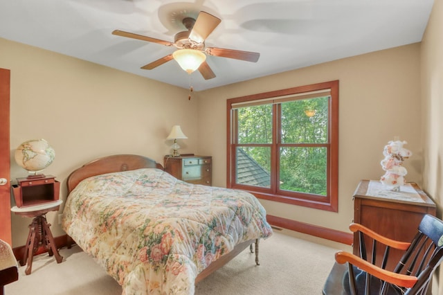 53245 Sunrise Ln, Park Rapids, MN 56470 - carpeted bedroom with ceiling fan and baseboards