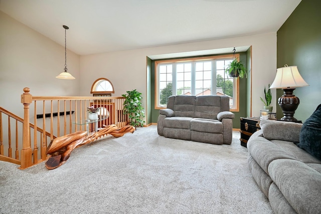 404 3rd Way SE, Dover, MN 55929 - carpeted living area with healthy amount of natural light and vaulted ceiling
