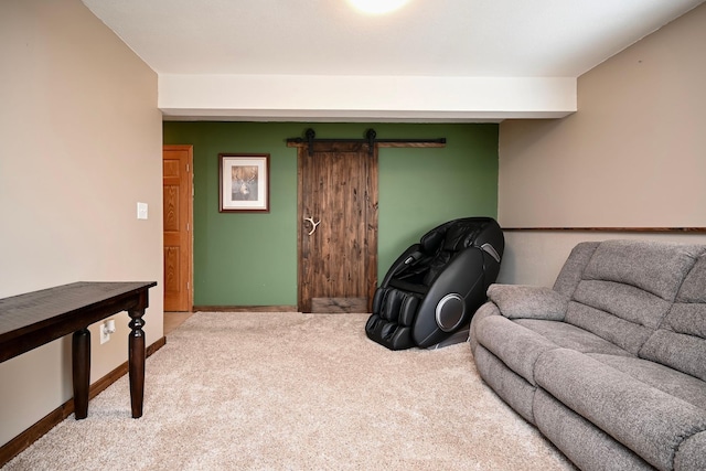 404 3rd Way SE, Dover, MN 55929 - living area featuring carpet and a barn door
