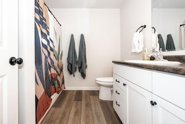 713 Prairie Wind Ave, Callaway, MN 56521 - full bath with vanity, wood finished floors, and curtained shower