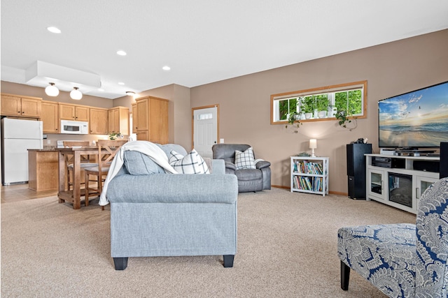 3010 Hazelwood St, Maplewood, MN 55109 - living room with light carpet and recessed lighting