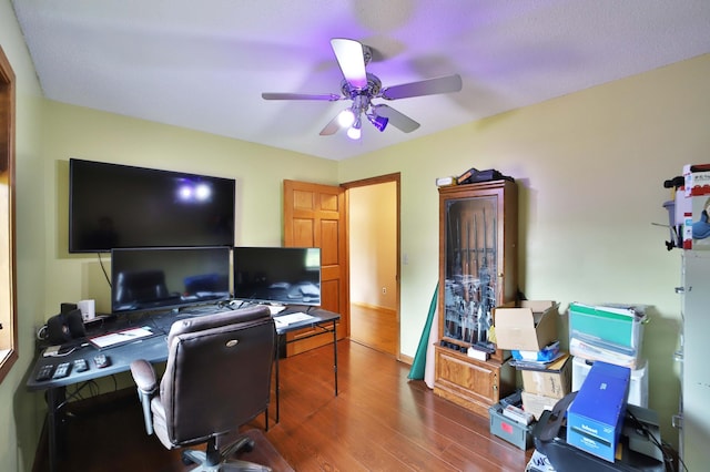 39808 340th Ln, Aitkin, MN 56431 - office with wood finished floors and ceiling fan