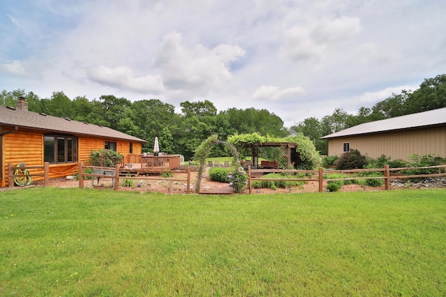 39808 340th Ln, Aitkin, MN 56431 - view of yard with a vegetable garden and a deck