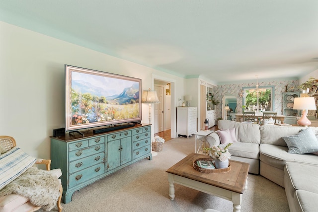 2068 Thorndale Ave, New Brighton, MN 55112 - living room with wallpapered walls