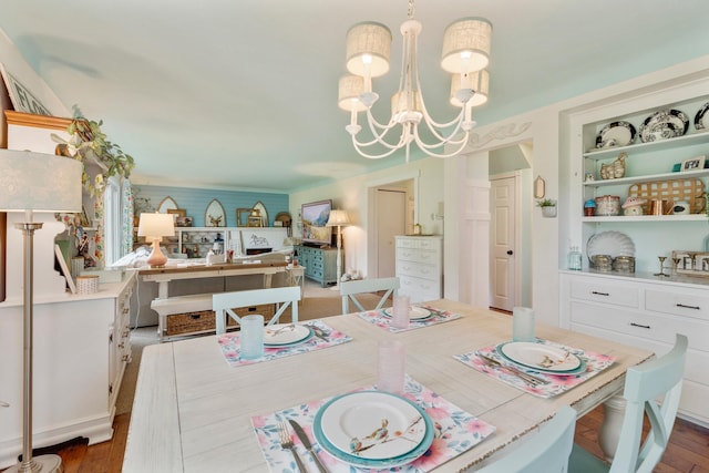 2068 Thorndale Ave, New Brighton, MN 55112 - dining area with a chandelier and wood finished floors