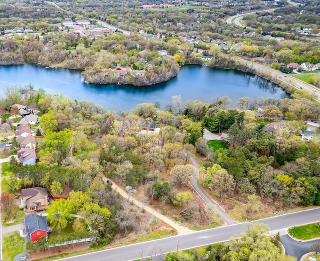 1350 Crestridge Ln, Eagan, MN 55123 - aerial perspective of suburban area featuring a nearby body of water