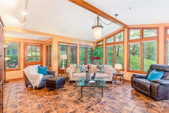 1350 Crestridge Ln, Eagan, MN 55123 - sunroom featuring tile patterned floors and rail lighting