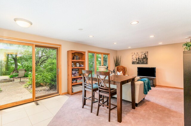1350 Crestridge Ln, Eagan, MN 55123 - dining room with recessed lighting and light colored carpet