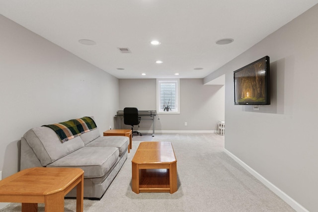 1475 Eldridge Ave E, Maplewood, MN 55109 - living area with recessed lighting and light colored carpet