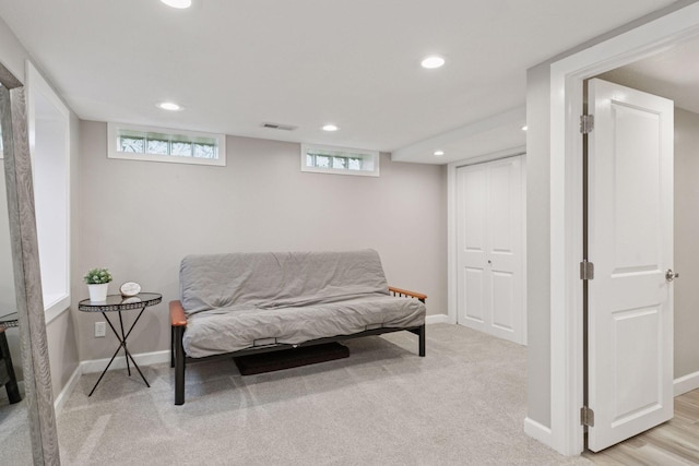 1475 Eldridge Ave E, Maplewood, MN 55109 - sitting room with recessed lighting and light carpet