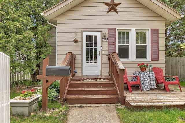200 27th Ave N, Saint Cloud, MN 56303 - view of front of house featuring a wooden deck