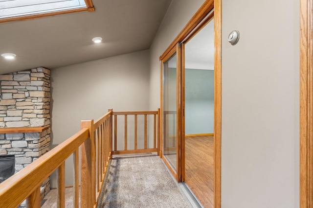 1218 4th Ave SE, Austin, MN 55912 - hall featuring an upstairs landing and recessed lighting