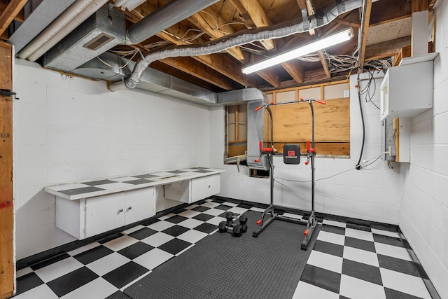 1218 4th Ave SE, Austin, MN 55912 - unfinished below grade area with tile patterned floors