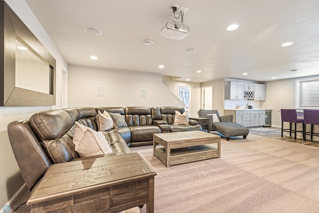 5480 Tanner Ave S, Fargo, ND 58104 - living room featuring recessed lighting and bar area