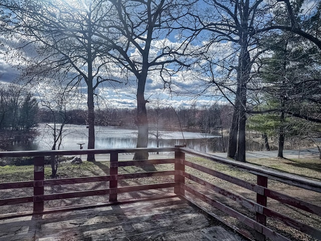 2284 15th St, Johnstown Twp, WI 54826 - deck featuring a water view