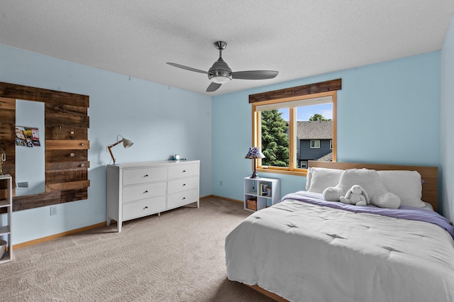 2334 Veterans Memorial Blvd NW, Andover, MN 55304 - carpeted bedroom with a ceiling fan and a textured ceiling