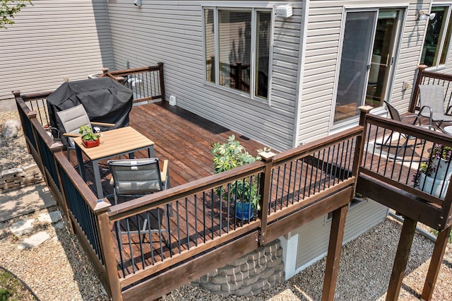 2334 Veterans Memorial Blvd NW, Andover, MN 55304 - wooden deck featuring grilling area
