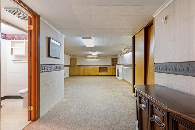 109 Pine Ave N, Canby, MN 56220 - corridor featuring wallpapered walls and light carpet