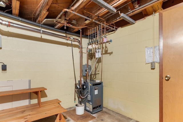 109 Pine Ave N, Canby, MN 56220 - unfinished below grade area with a heating unit and concrete block wall
