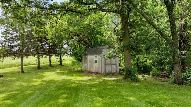 18505 210th Ave NE, Paynesville, MN 56362 - view of grassy yard with a storage unit