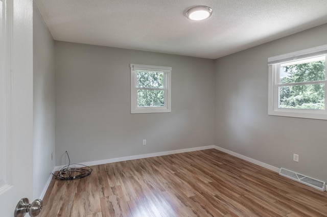 1744 Oak Rd, Saint Cloud, MN 56303 - empty room with plenty of natural light, wood finished floors, and a textured ceiling