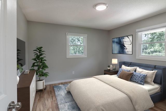 1744 Oak Rd, Saint Cloud, MN 56303 - bedroom with multiple windows and wood finished floors