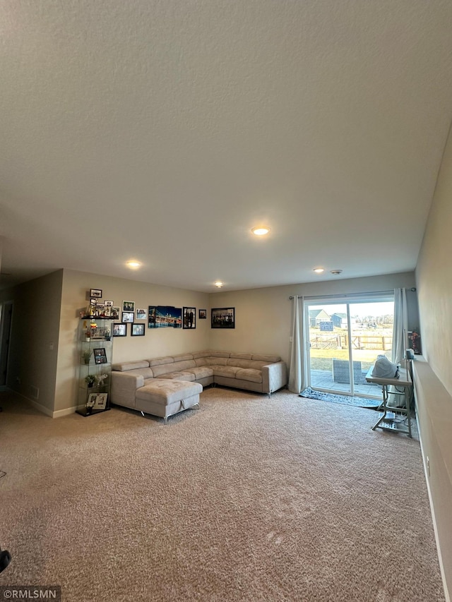1004 Triumph Trl NE, Isanti, MN 55040 - living room featuring carpet and recessed lighting