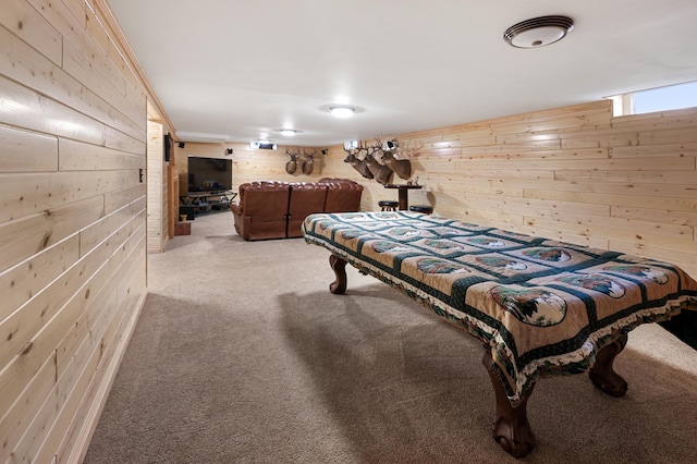 842 28th Ave N, Saint Cloud, MN 56303 - bedroom with wooden walls and light colored carpet