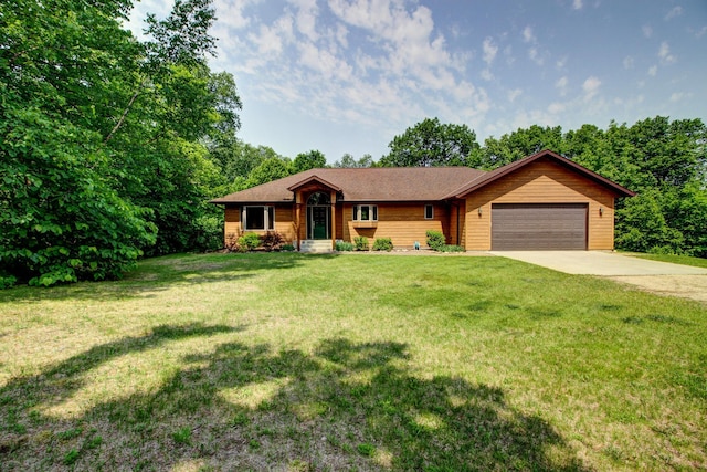 22896 Anchor Dr, Menahga, MN 56464 - view of front facade with a garage, driveway, and a front lawn