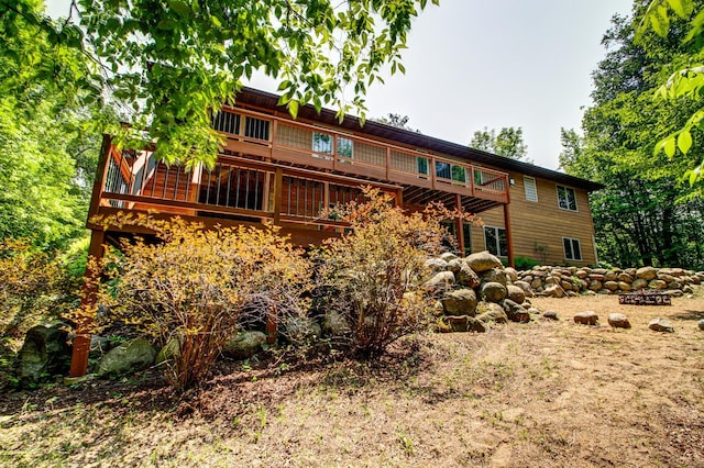 22896 Anchor Dr, Menahga, MN 56464 - rear view of house with a deck