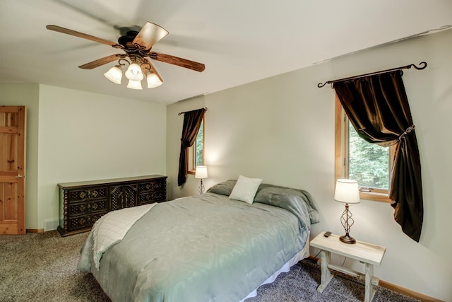 22896 Anchor Dr, Menahga, MN 56464 - bedroom with carpet floors and a ceiling fan