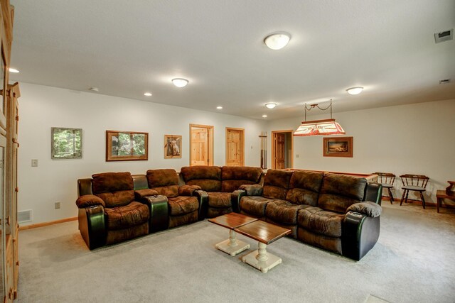 22896 Anchor Dr, Menahga, MN 56464 - carpeted living area with recessed lighting and baseboards