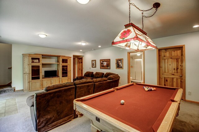 22896 Anchor Dr, Menahga, MN 56464 - playroom featuring carpet, recessed lighting, and billiards