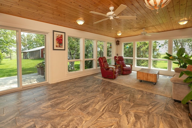 10706 65th Ave SE, Stewartville, MN 55976 - sunroom / solarium with plenty of natural light, wood ceiling, and lofted ceiling