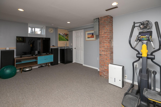 10706 65th Ave SE, Stewartville, MN 55976 - workout area with carpet floors and recessed lighting