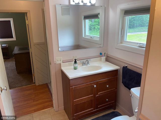 21507 County Road 560, Goodland Twp, MN 55742 - bathroom featuring vanity and tile patterned floors