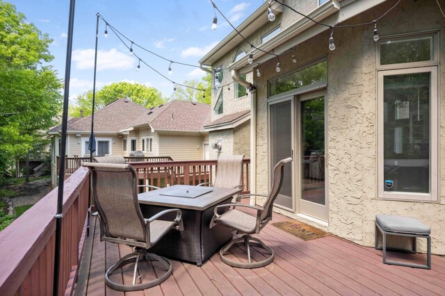 3583 Woodland Trl, Eagan, MN 55123 - deck featuring outdoor dining area
