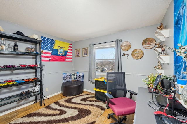 4638 Johnson St NE, Columbia Heights, MN 55421 - home office featuring wood finished floors and baseboards