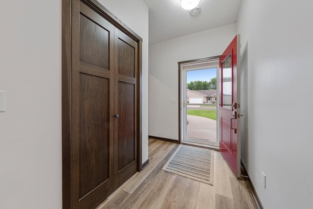 755 Escalade Ln SE, Owatonna, MN 55060 - entryway with light wood-type flooring and baseboards