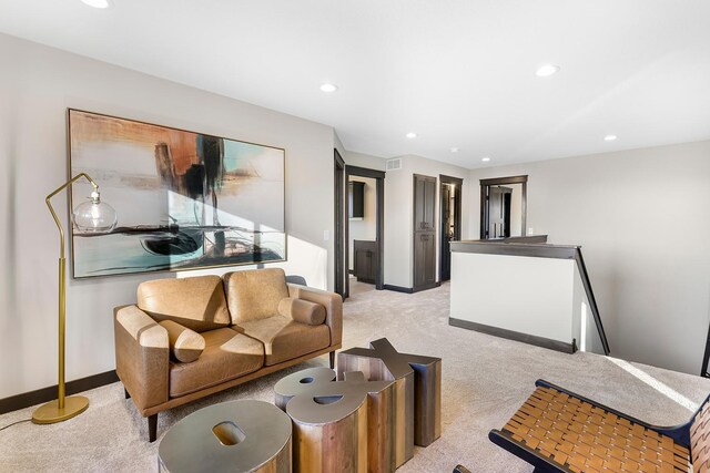 13566 Birdsong Path, Rosemount, MN 55068 - living room featuring light colored carpet and recessed lighting