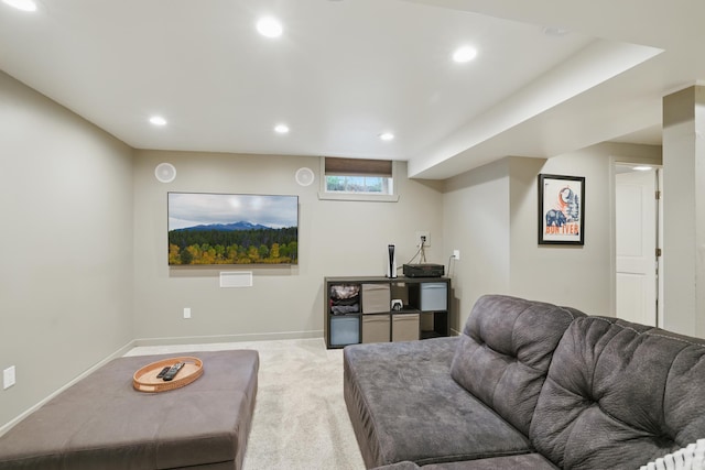 3826 Adair Ave N, Crystal, MN 55422 - living area featuring light carpet and recessed lighting