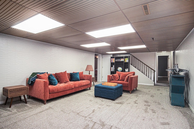 201 Elm St, Luverne, MN 56156 - carpeted living room with stairway