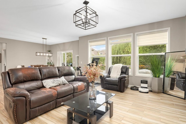 11950 75th St NE, Otsego, MN 55301 - living area with a chandelier and wood finished floors