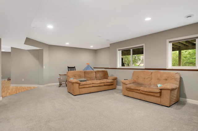 11950 75th St NE, Otsego, MN 55301 - living area with carpet flooring, healthy amount of natural light, and recessed lighting